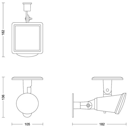 Philips - LED Solárne nástenné svietidlo JIVIX LED/1,4W/3,7V 1800 mAh IP44