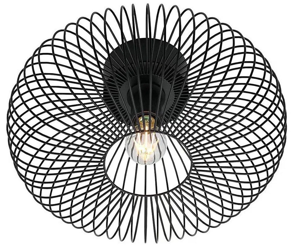 Nordlux - Stropné svietidlo BERONI 1xE27/60W/230V pr. 40,3 cm čierna