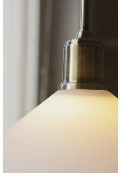 Markslöjd 108867 - Luster na lanku VELA 1xE27/40W/230V mosadz/biela