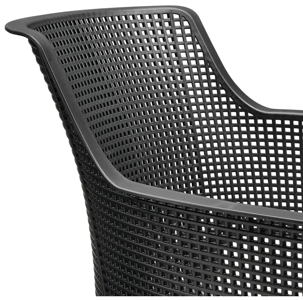 Tmavosivá plastová záhradná stolička Elisa – Keter