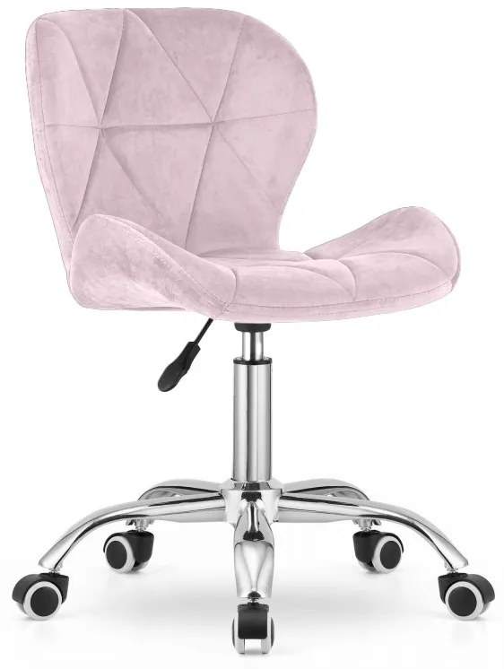 Set do pracovne stôl TAYLOR SONOMA 100x50 cm + kreslo AVOLA VELVET púdrovo ružové