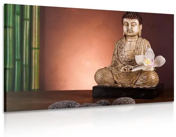 Obraz meditujúci Budha - 60x40