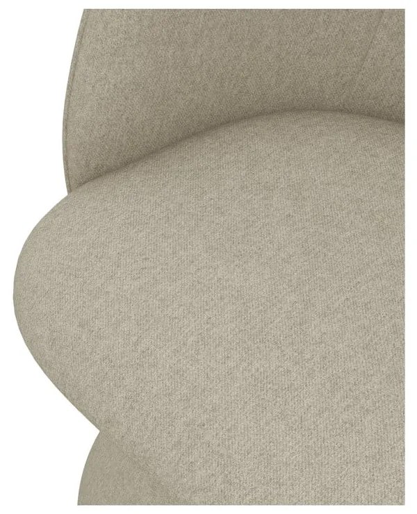 Béžové čalúnené jedálenské kreslo Maia – Makamii