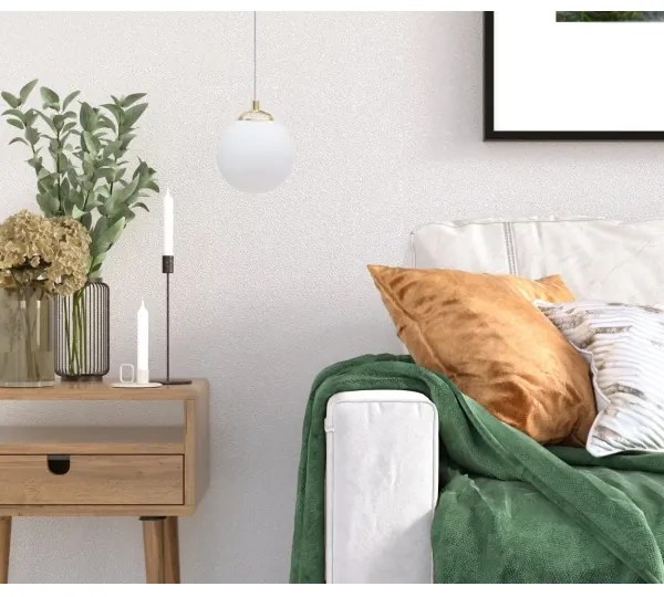 Luster na lanku FIRA 1xE27/60W/230V zlatá