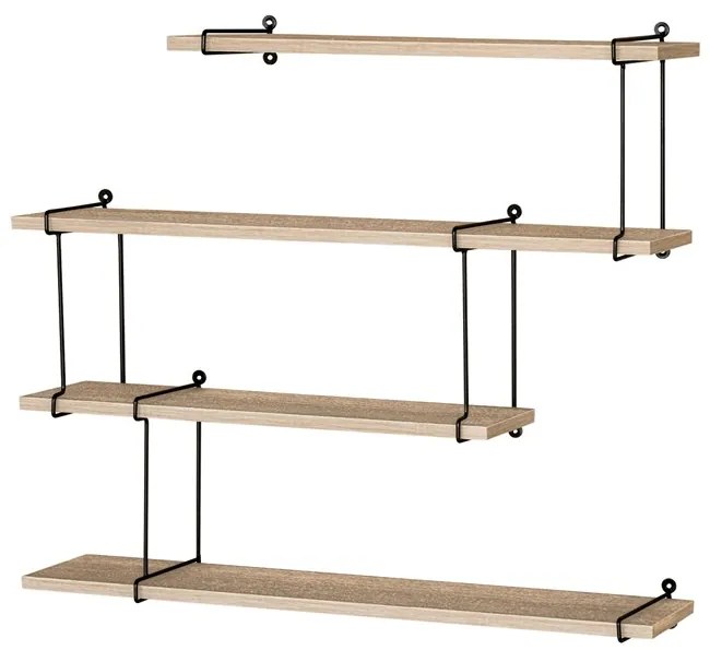 Autronic BONTEC Polička, kov, hnedá, P-065 OAK Farba: Prírodné