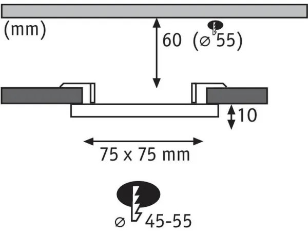 Paulmann 92387 - LED/4,5W IP44 Kúpeľňové podhľadové svietidlo VARIFIT 230V