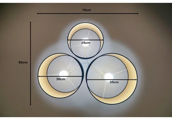 Duolla - Stropné svietidlo ROLLER TRIO 3xE27/60W/230V modrá