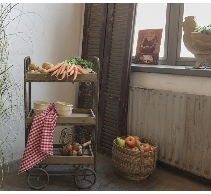 Béžová keramická miska s dekorom sliepočky - Ø 13*8 cm