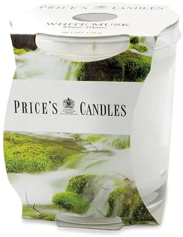 Price´s FRAGRANCE vonná sviečka v skle White Musk - horenie 45h