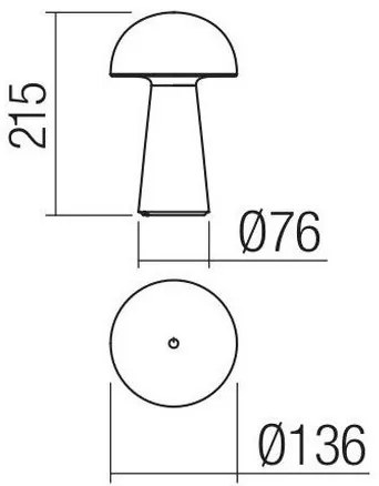 Redo 90439 - LED stmievateľná dotyková lampa KIRA LED/4,7W/230V 2200 mAh čierna