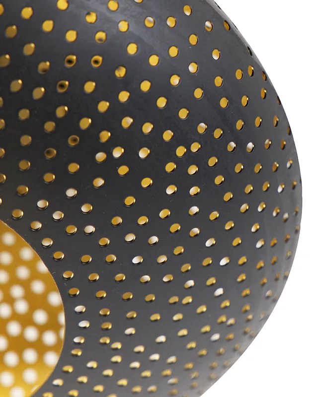 Orientálne stropné svietidlo čierne so zlatom 25 cm - Radiance