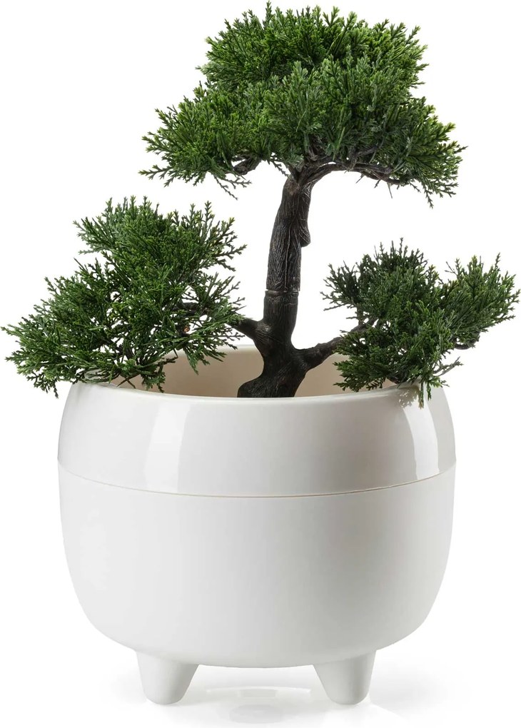 PLASTOVÝ KVETINÁČ BOTANICA SADA 2KS 30X24 CM+23X18,5 CM KRÉMOVÁ