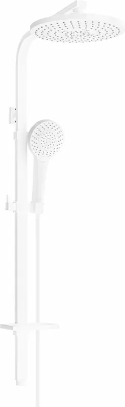 Mexen - Q05 sprchový set s hornou hlavicou Circle, biela, 798050595-20