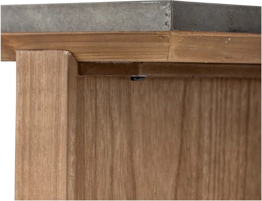 Konzolový stolík s kovovou doskou v prírodnej farbe 40x110 cm Riva – Bloomingville