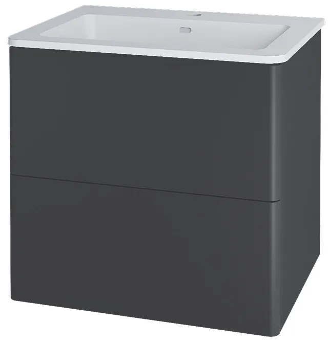 Mereo Mereo, Siena, kúpeľňová skrinka s umývadlom z liateho mramoru 61 cm, MER-CN430M