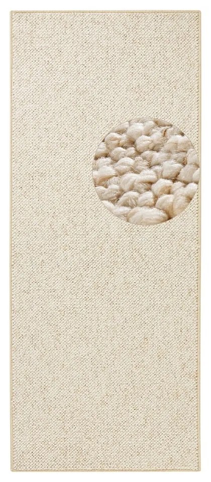 Krémový behúň 80x200 cm Wolly – BT Carpet