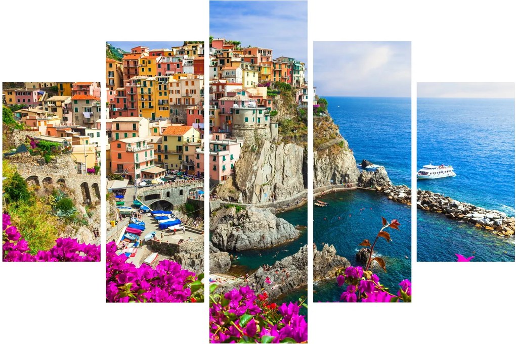 Obraz - Talianska dedinka Manarola (150x105 cm)