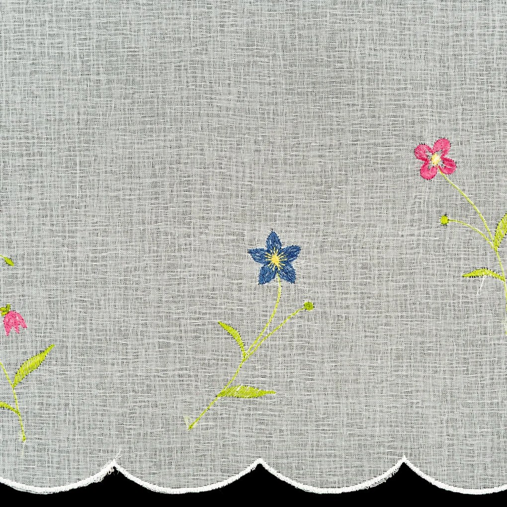 KRÁTKA ZÁCLONA NA PÚTKACH MARIKA 150X40 CM KVETY