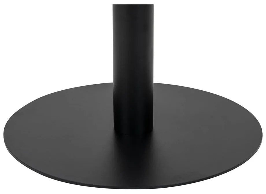 Bielo–čierny okrúhly konferenčný stolík s doskou v dekore mramoru 70x70 cm Bolzano – House Nordic