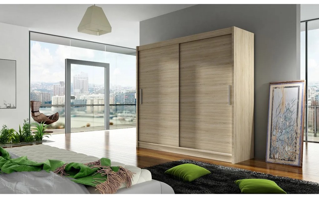 Skriňa London I 180, Farby: kašmír, Osvetlenie: osvetlenie LED RGB - farebné
