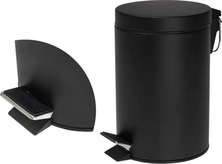 Odpadkový kôš do kúpeľne BALI 3l - softclose - čierny