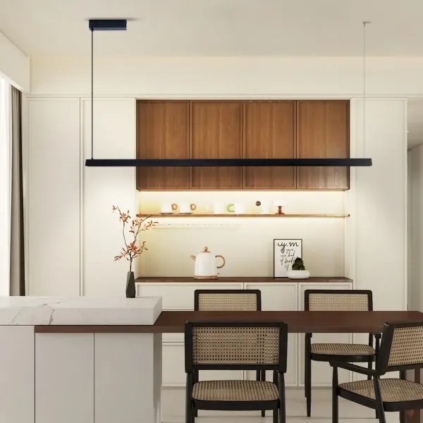 Immax NEO 07308L-LED stmievateľný luster na lankách MADEIRA 44W/230V Wi-Fi Tuya 202 cm čierny