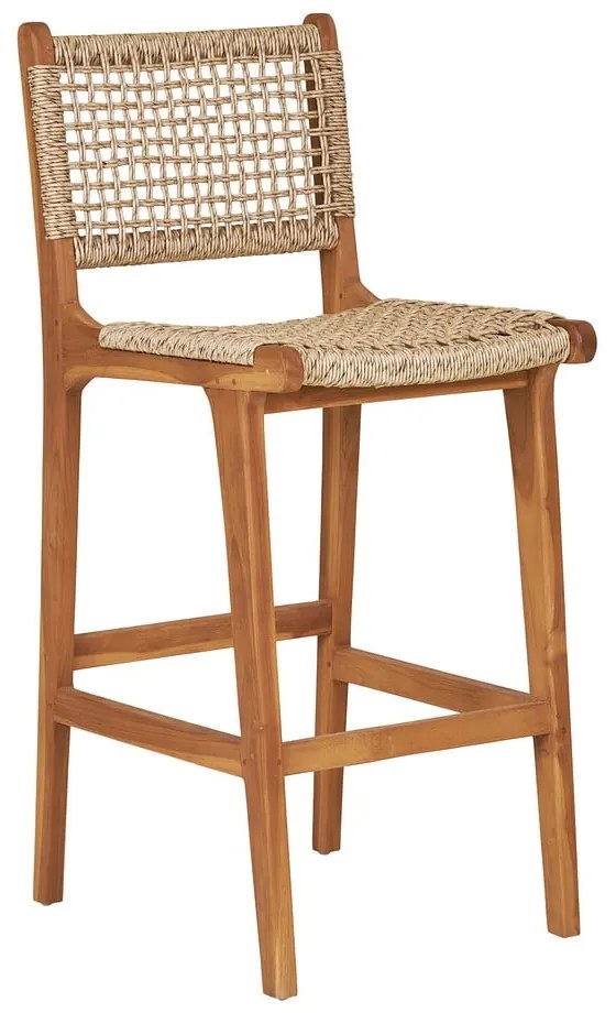 Barová stolička z teakového dreva v prírodnej farbe (výška sedadla 60 cm) Derby – House Nordic