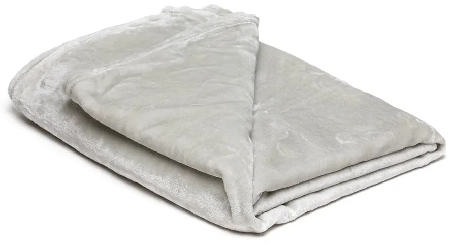 Svetlosivá mikroplyšová deka My House, 150 × 200 cm