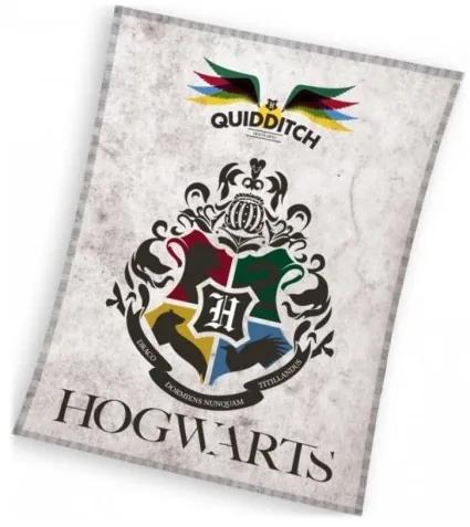CARBOTEX - Fleecová deka Harry Potter - Hogwarts - erb čarodejnícke školy v Bradaviciach / 130 x 170 cm