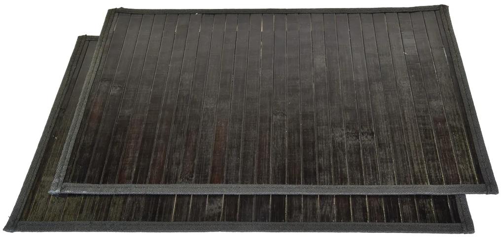 Černé prostírání z bambusu, 30 x 45 cm