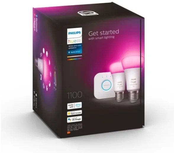 Základná sada Philips Hue WACA 2xE27/9W/230V 2000-6500K + zariadenie k prepojeniu