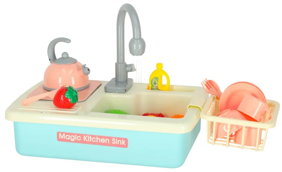 KIK Detské umývadlo s príslušenstvom XXL modré