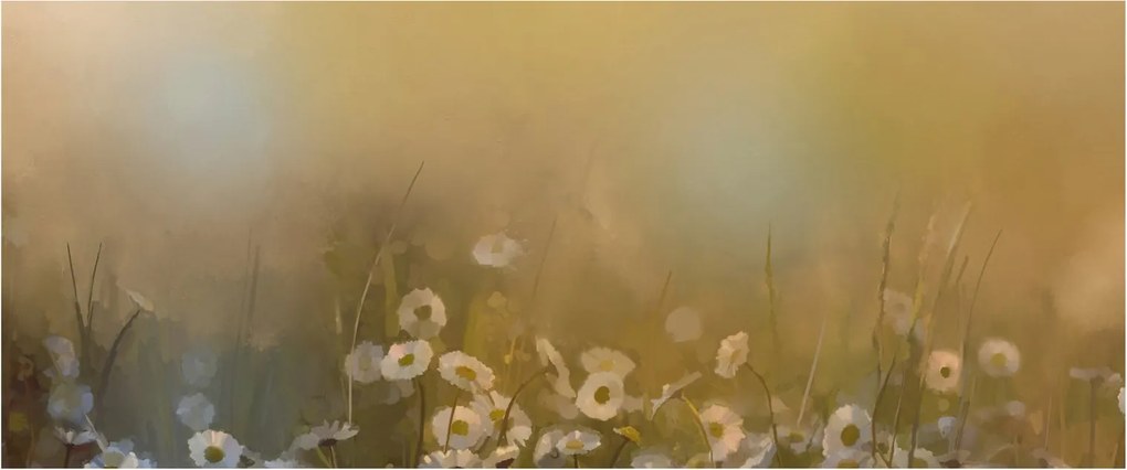Obraz - Olejomaľba sedmokrások (120x50 cm)