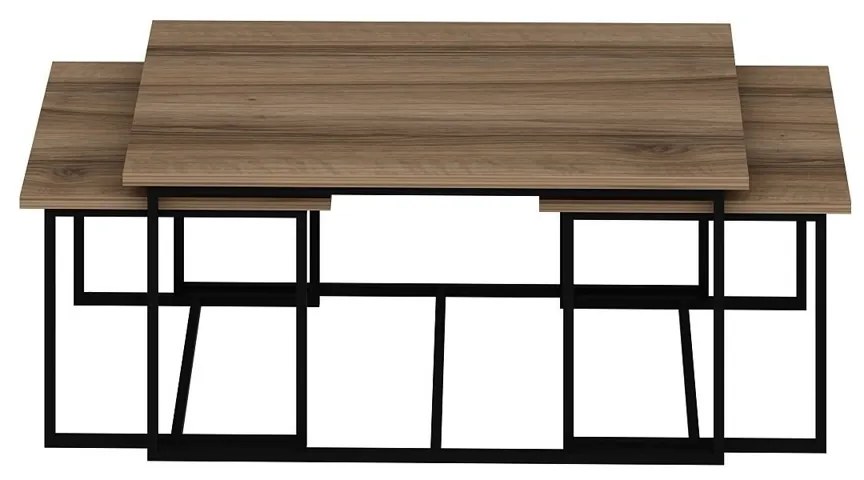 Odkladací stolík Levada Walnut, 3 ks