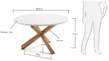 LOTUS ROUND stôl priemer 120 cm