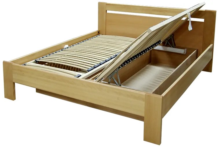 Masívna posteľ MATE 180x200 buk