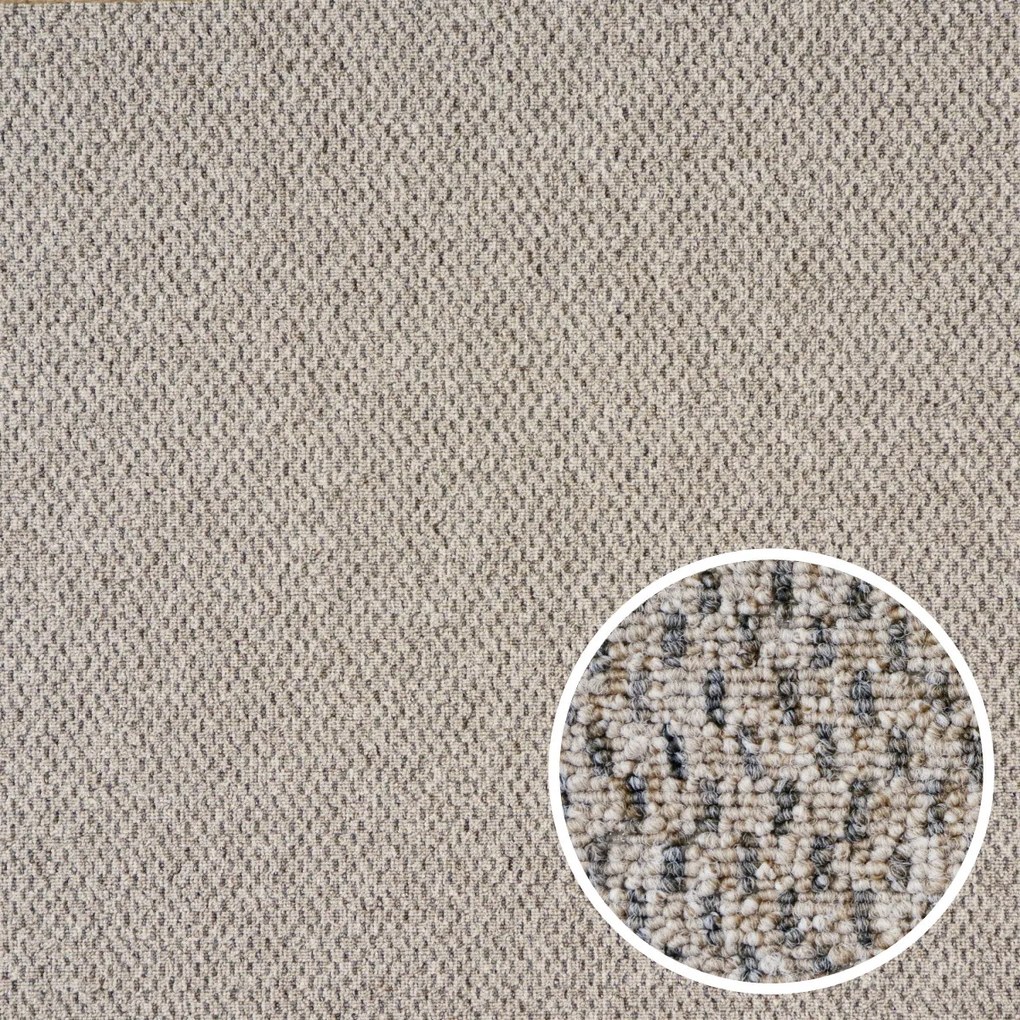 Metrážny koberec Rubin 2113 l. beige, na mieru, šíře 4m, béžová, ab (mriežka), chodba / predsieň, Timzo