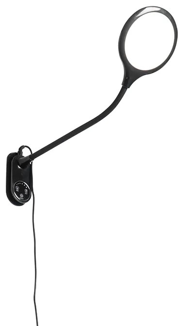 Stolová a nástenná lampa čierna vrátane LED s dotykovým stmievačom - Joni