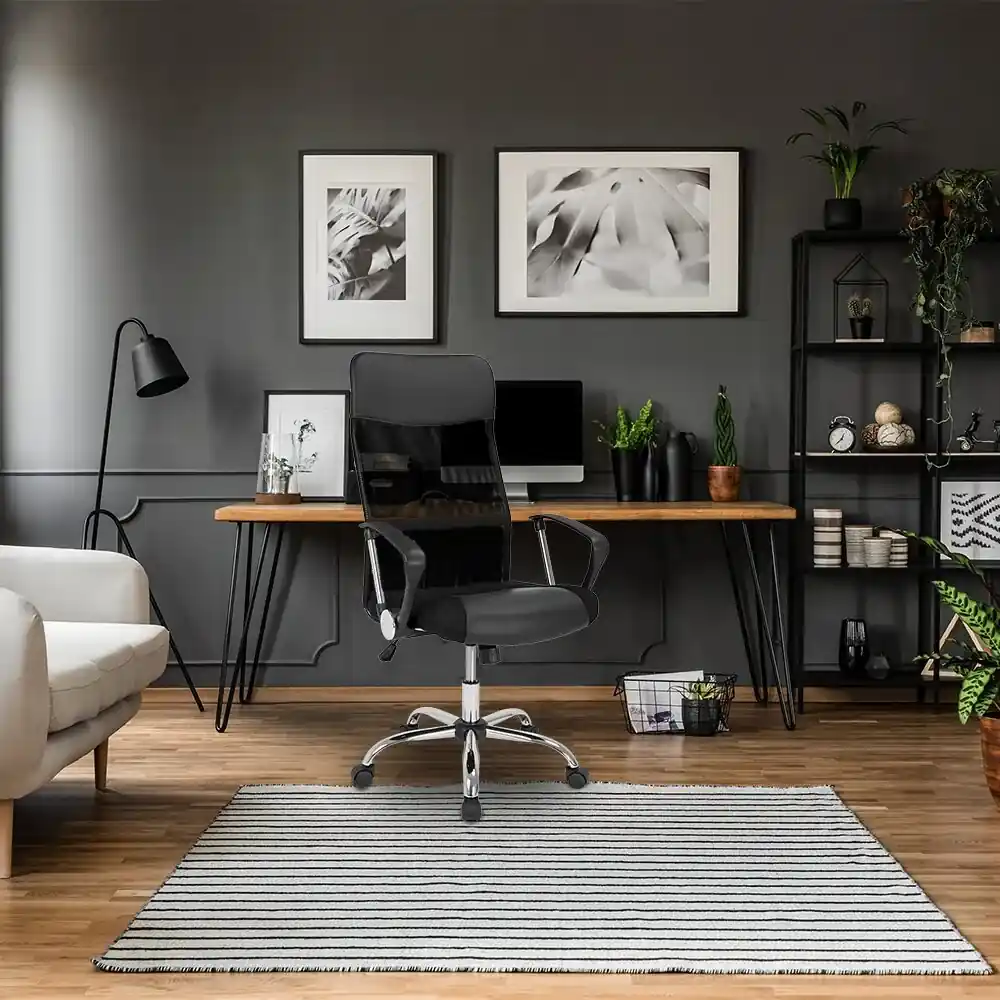 Kancelárska stolička so sieťkou, čierna | BIANO