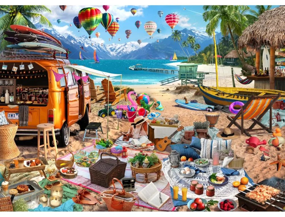 Brain Tree Puzzle Dovolenka na pláži 1000 dielikov