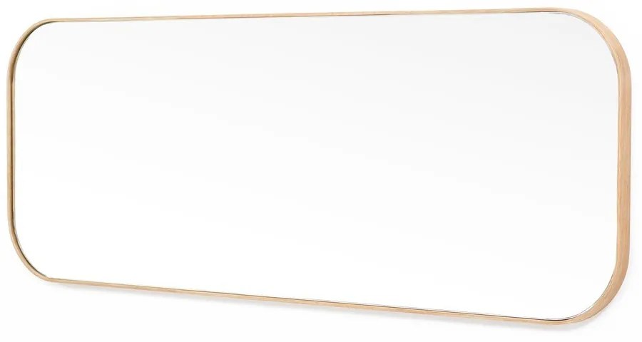 Nástenné zrkadlo s rámom z dubového dreva Wireworks Gaze, 41 x 114 cm