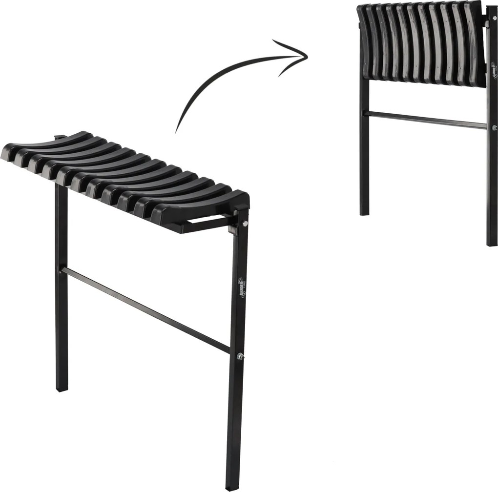 Garden Line SKLADACIA LAVICA, DĹŽKA 68 CM, ČIERNA *8275