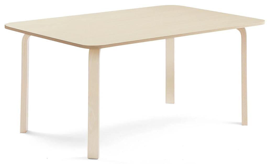 Stôl ELTON, 1800x800x640 mm, laminát - breza, breza