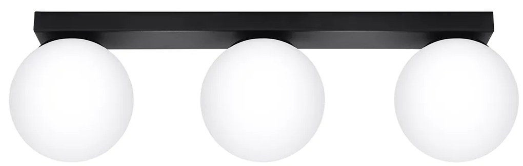 Stropné svietidlo Yoli, 3x biele sklenené tienidlo, b