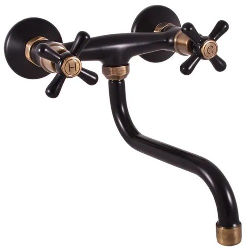 RAV SLEZÁK Morava drezová batéria 150 mm čierna / stará mosadz mk101.5/21cmatsm MK101.521CMATSM