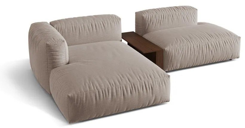 Béžová modulárna rohová pohovka (ľavý roh) Martina – Micadoni Home