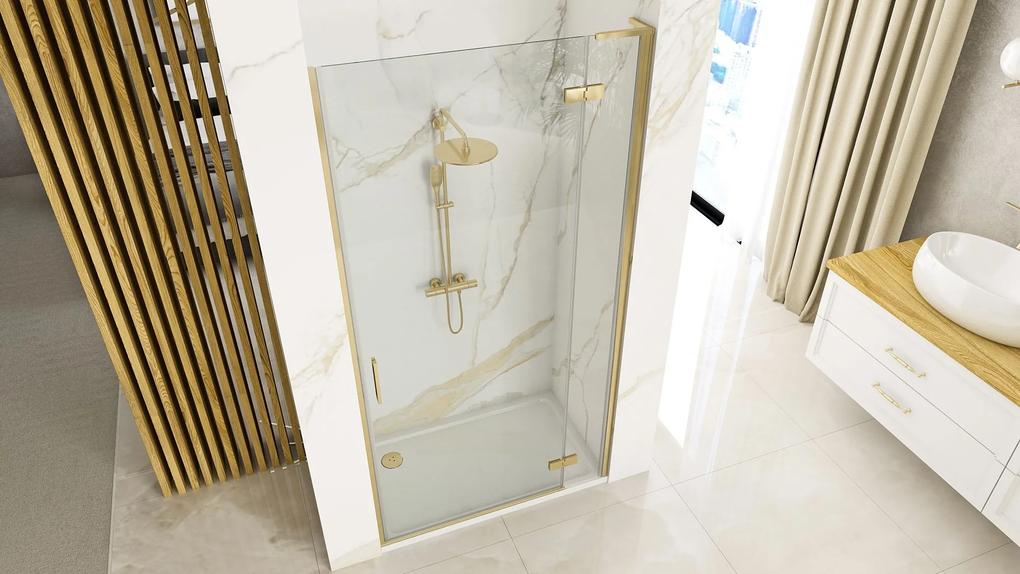 Rea Hugo, 1-krídlové sprchové dvere 90x200 cm, zlatá matná, REA-K8411