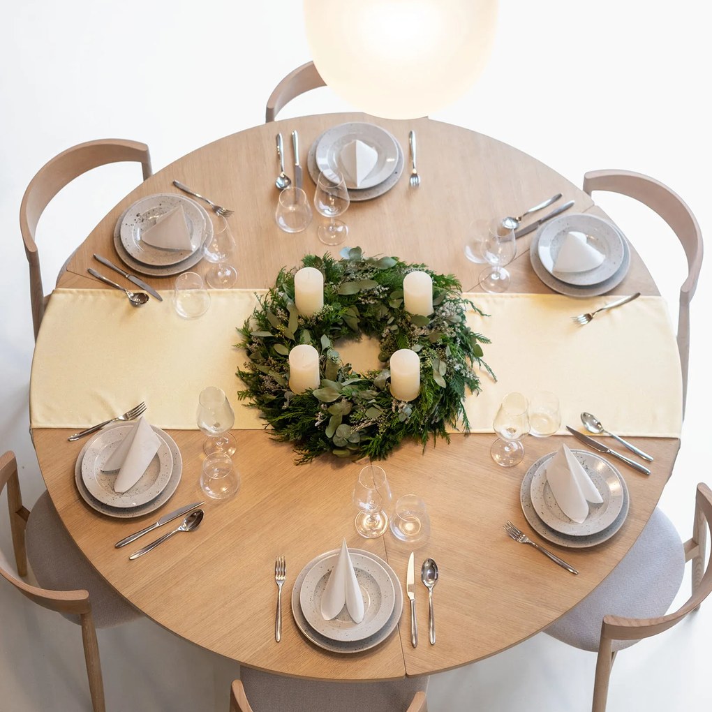 Goldea vianočný exkluzívny behúň na stôl - zlatý s trblietkami 20x140 cm