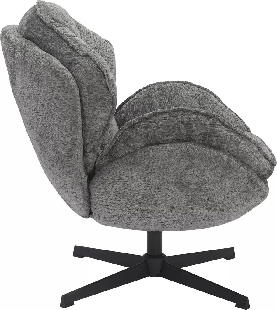 Otočné designové křeslo Betty šedé