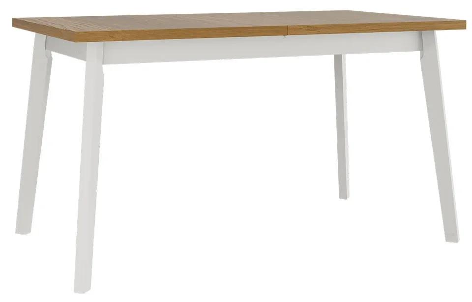 Stôl Harry 80 x 140/180 V, Morenie: dub grandson - L, Farby nožičiek: biela
